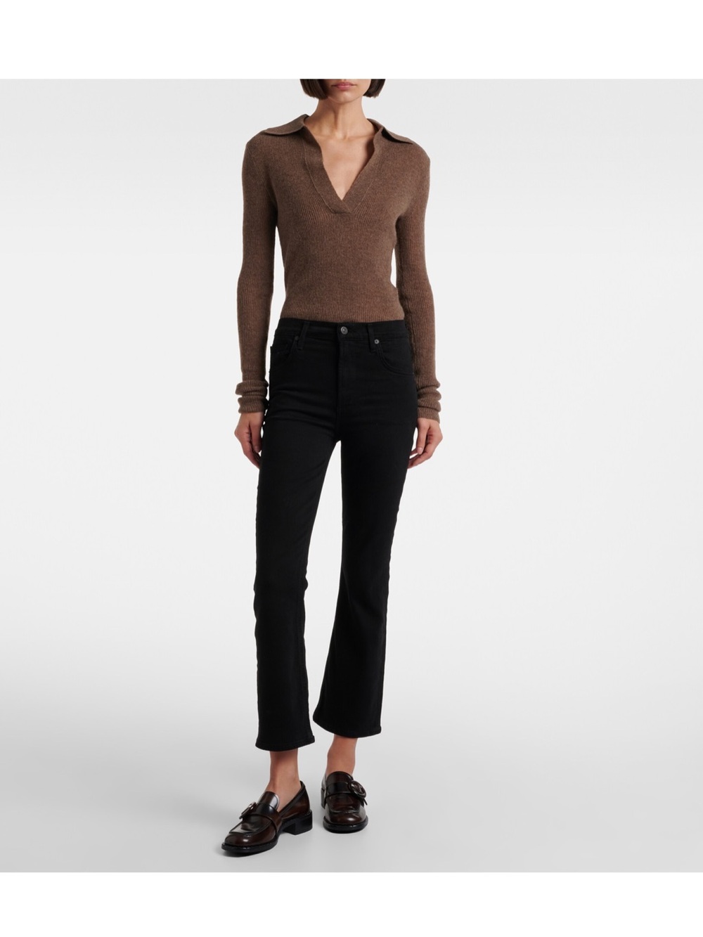 Citizens of Humanity | Isola Mid Rise Cropped Boot | Black | 25